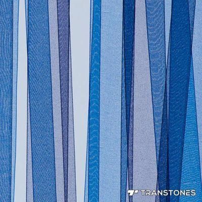 Modern Design Blue Transparent Acrylic Wall Curtain Panel
