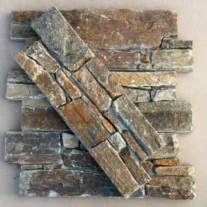 Wall Decoration Rusty Quartzite Cement Wall Cladding