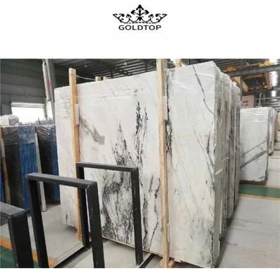 Factory Price Marble Big Slab Price Stone Slabs Clivia White Marble Slab with Green Veins