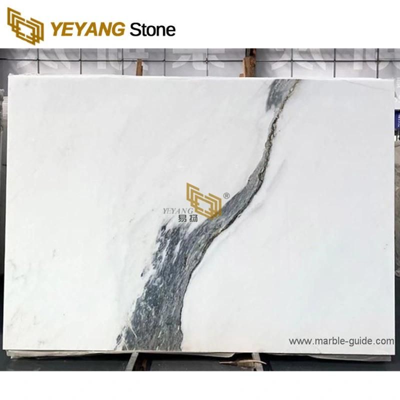 Kitchen Top White Marble Landscape Painting Marble for Wall/Countertop/Table/Background