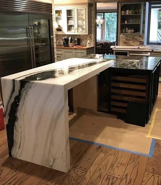 Panda White Chinese Marble Slabs Apartment Interior/Design Flooring/Walling/Countertop/Stairs Tiles/Plates Marble, Big Slabs