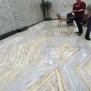 Elegant White Granite Floor Tiles with Gold Surface