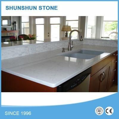 Artificial White Quartz Stone Popular Kitchen Work Countertop