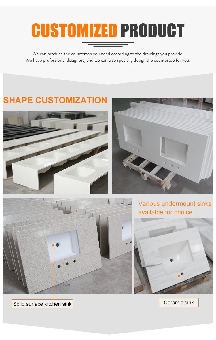 Customized Corian Solid Surface Bathroom Vanity