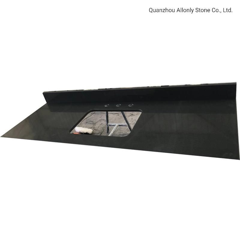 Wholesale Artificial Srone Black Quartz Corian Surface Bathroom Countertop