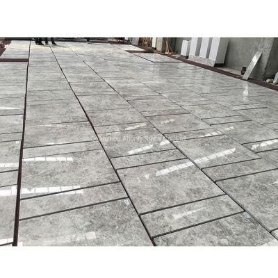 Light Ash Mesh Veins Grey Marble Floor Tiles for Bathroom Tile Design