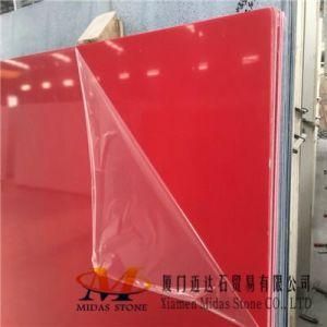 China Pure Red Quartz Slabs