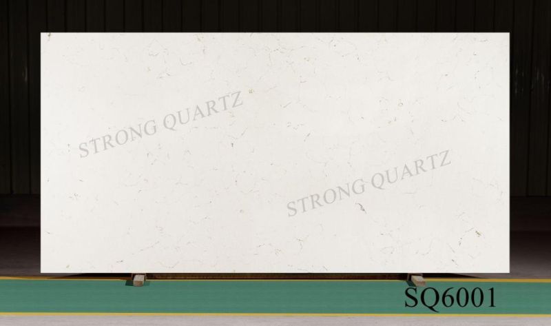 Guang Dong China Carrara/Calacatta White Artificial /Engineered Quartz Stone Slab