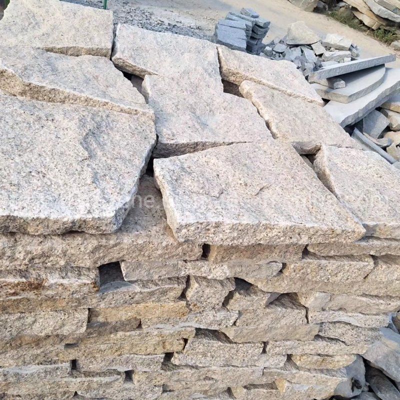 Yellow Granite G682 Split Cubestone Cobblestone