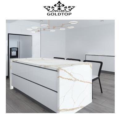 Grateful Calacatta Gold Polished/Honed/Leather Finish Calacatta Stone Slabs/Tiles Artificial Quartz for Kitchen Table Countertop