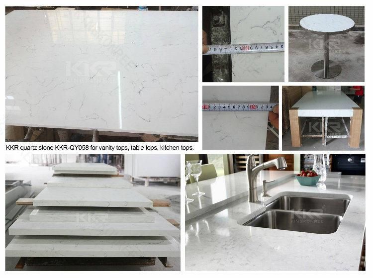 Acrylic Solid Surface Restaurant Countertop White Quartz Table Top