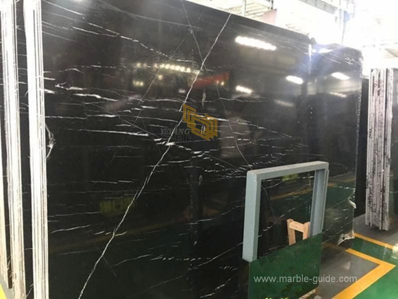 Natural Black Nero Marquina Marble Slabs/Tiles for Flooring/Wall/Kitchen/Bathoom/Sills/Column/Mosaic/Countertops