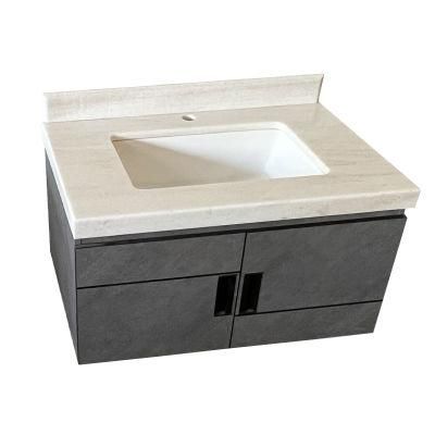Customized Factory Outlet Floating Eurasian Wood Marble Countertops Cabine Vanity Table Bathroom Vanitie Countertops Vanity Tops