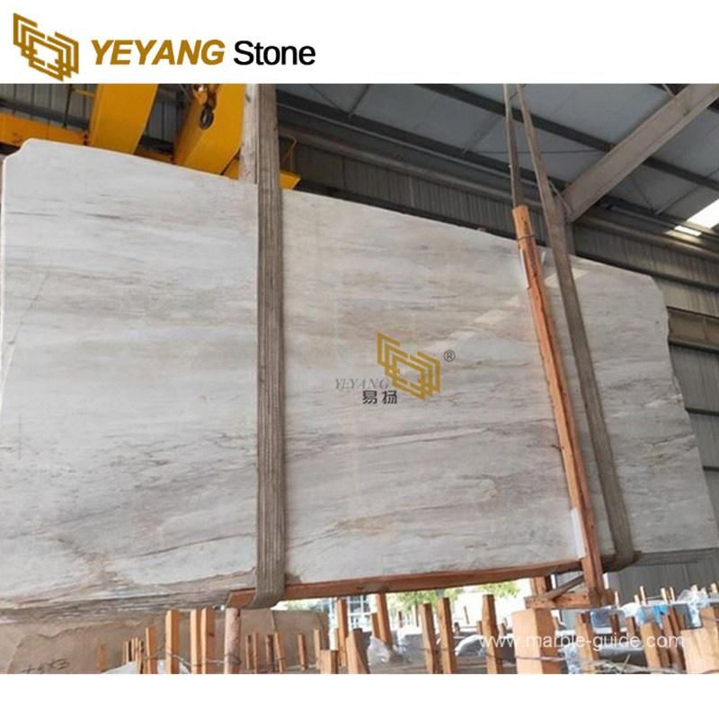 Honed/Polished Natural Eurasian White Wood Marble for Interior/Kitchen/Batnroom/Backsplash/Flooring/Wall Tiles