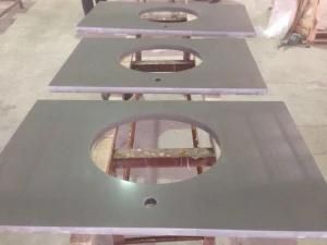 P033 Light Grey / High Quality Quartz Vanity Top