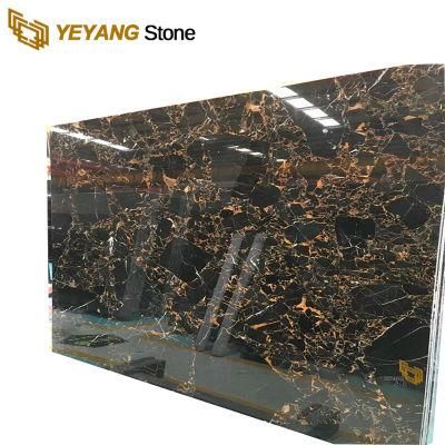 Natural Marble Black/Gold Stone for Wall/Floor Tile/Slab Marble Vanity/Worktop/Countertop Supplier