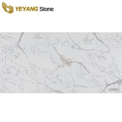 Countertop Kitchen Top Artificial White Quartz Tile/Slab for Home/Bathroom/Commercial/Projects/Reception Table