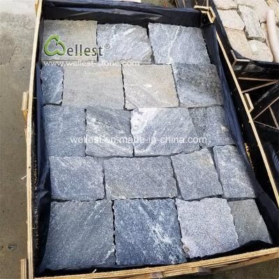 Natural Split Square Shape Blue Rusty Field Stone for Fireplace Surround