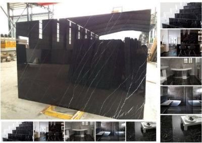 Black Nero Marquina Marble for Floor/Tile/Stair/Wall/Countertop/Vanity/Kitchen/Bathroom/Sink