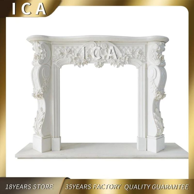 Decoration Living Natural Handmade Marble Fireplace