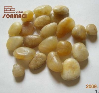 Yellow Color Polished Loose Stone Pebble