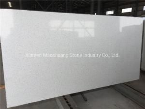 Iced White Quartz Slabs for Hospitality Residential Vanity Tops Kitchen Cabinets
