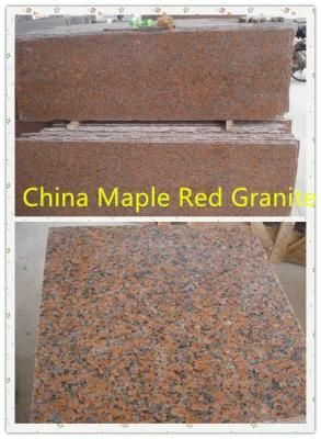 China Maple Red Granite Slab/Tile Natural Stone for Kitchen/Table Countertop