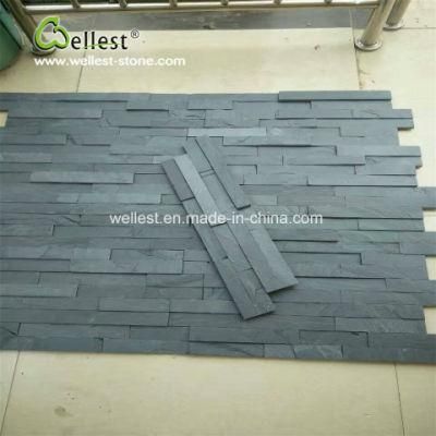 Black Slate with Natural Split for Wall Cladding, Stone Venner, Stacked Stone, Culture Stone