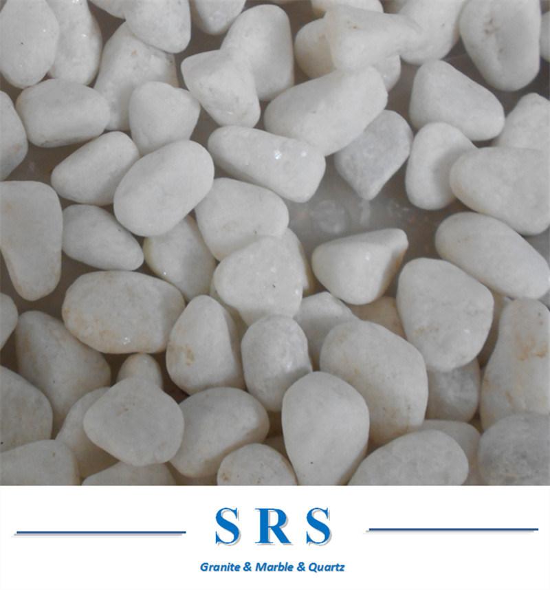 Polished Pebbles Stone for Garden Yard Outdoor Square White Black Gray Mixed Color
