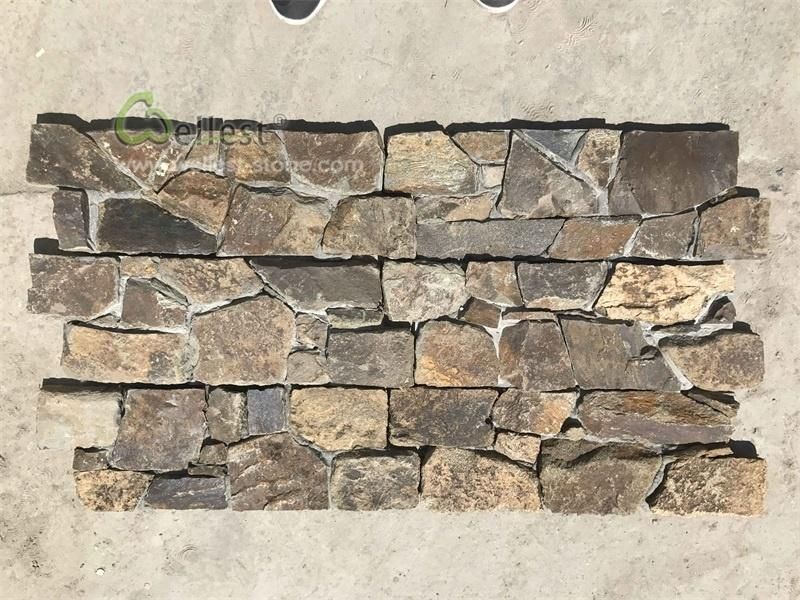 Brown Blend Field Limestone Wall Stone Panel