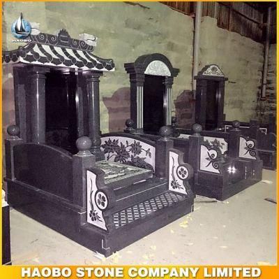 Chinese Style Black Granite Monument