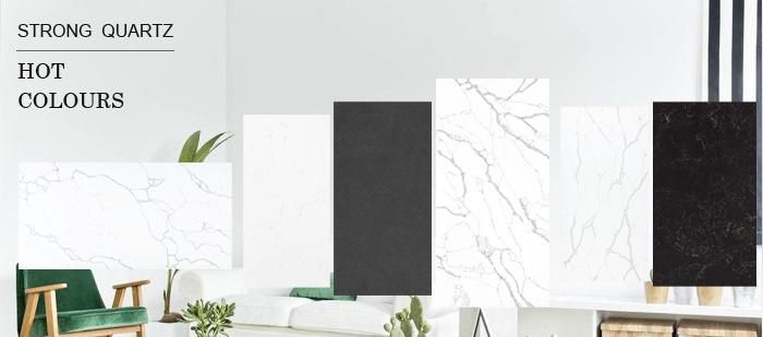 Calacatta White or Balck Quartz for Dining Table/Table Top /Kitchen Top Stone/Kitchen Countertop
