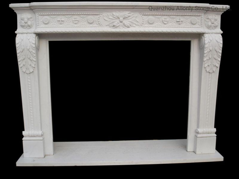 Modern Design Natural Marble Stone Fireplace for Indoor Decoration