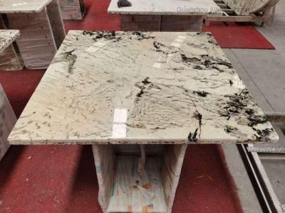 Restaurant/Hotel Furniture Natural Yellow Patagonia Marble Dining Table Top