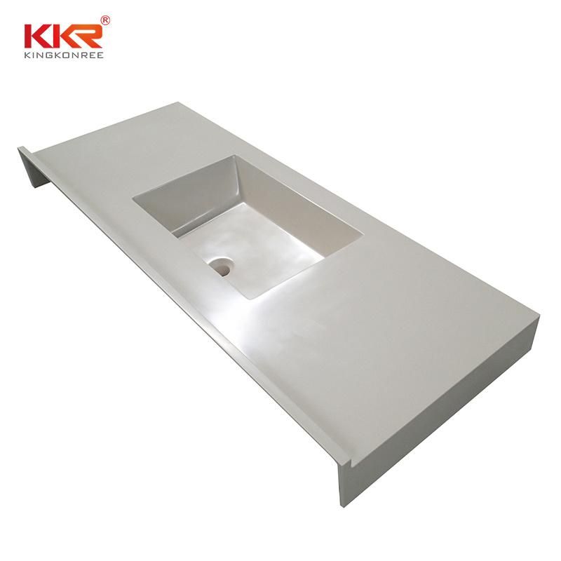 Vavious Shapes Solid Surface Polystone Bathroom Vanity Top