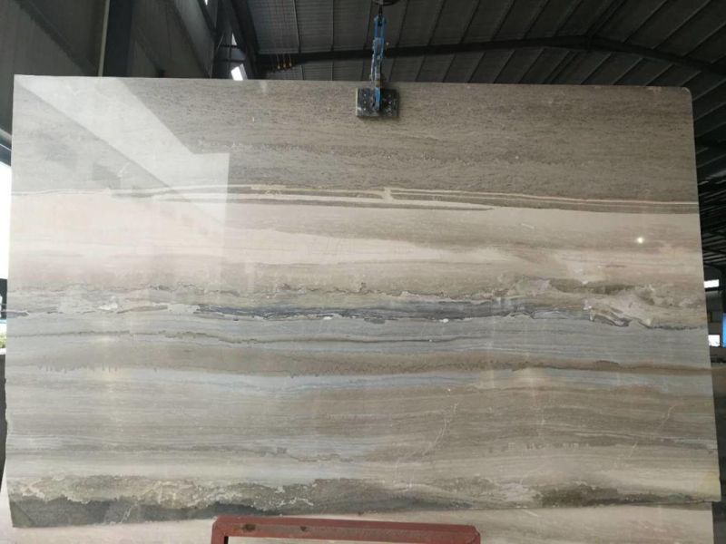 Popular Natural Silan Wood Marble Slab and Tile for Hotel Wall Floor Decorate