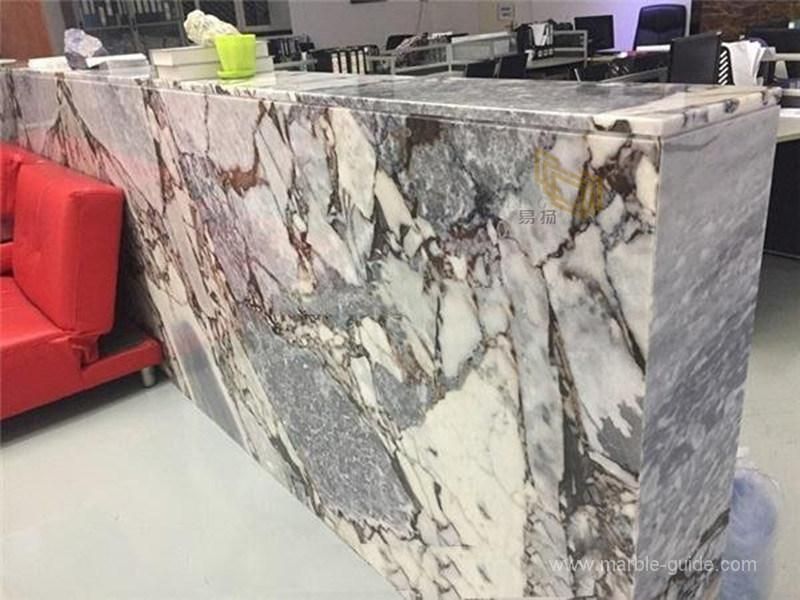 Natural Stone Wholesale White Titanic Storm Marble Slab for Kitchen Island/Bar Top/Countertop Peninsula