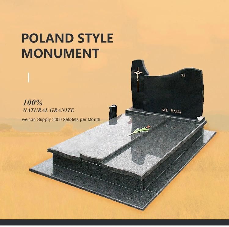 Granite Headstone with Virgin Mary Tombstone for Cemetery and Monument