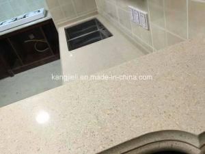 Marble Veins Engineered Quartz Stone Prefabricated Countertops for Kitchen