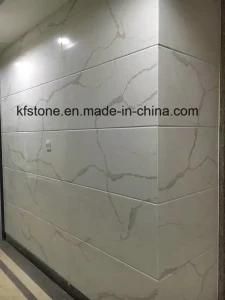 New White Marble Calacatta Wall Cladding Quartz Tile