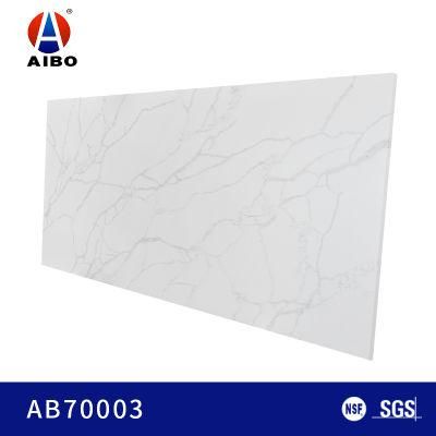 White Calacatta Artificial Quartz Countertop with 3200*1800*20mm Size