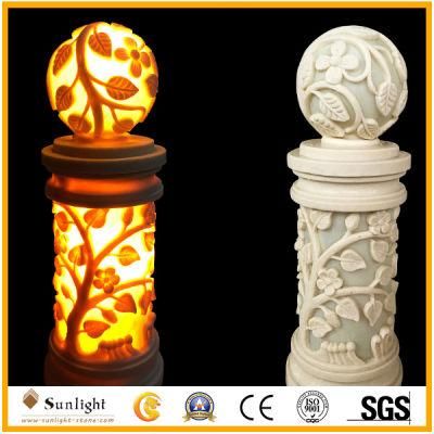 Flower Pattern Waterproof Sandstone Lampstandard LED Lighting