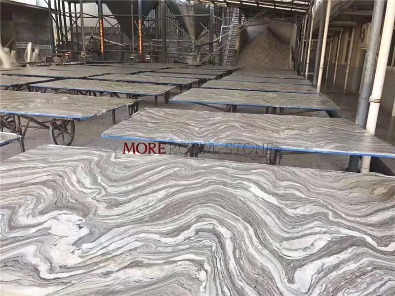 Natural Grey Vein Marble Slab for Bathroom Floor and Wall Design
