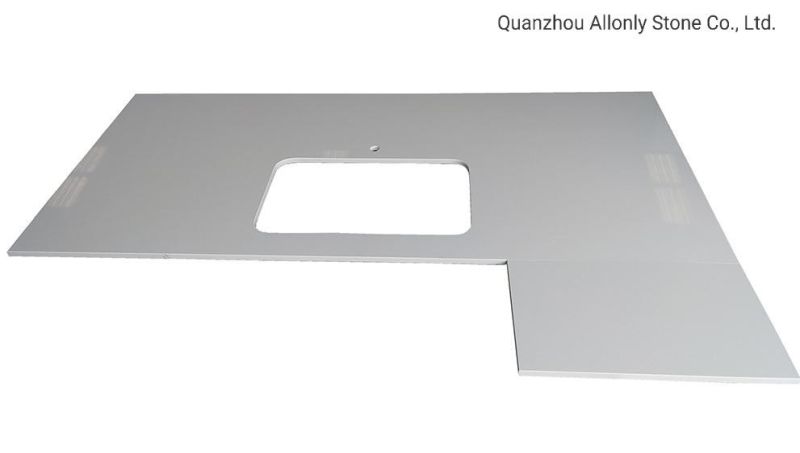 Precut Artificial Stone Slab Panel Quartz Prefab Countertop for Kitchen