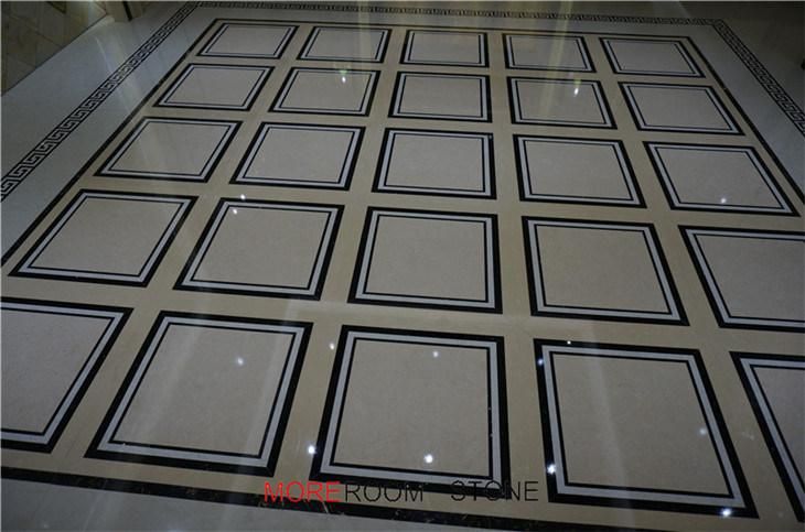 Water-Jet and Stone Madallion, Marble Pattern Floor Tiles