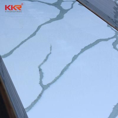 15mm, 20mm Carrara Countertop Corian Hi-Macs Hanex Texture Marble Look Acrylic Solid Surface