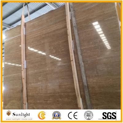 Popular Polished Brown Travertine, coffee Travertine Slabs for Floor, Wall