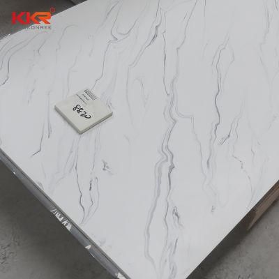 Carrara White Marble Stone Acrylic Solid Surface Kitchen Island