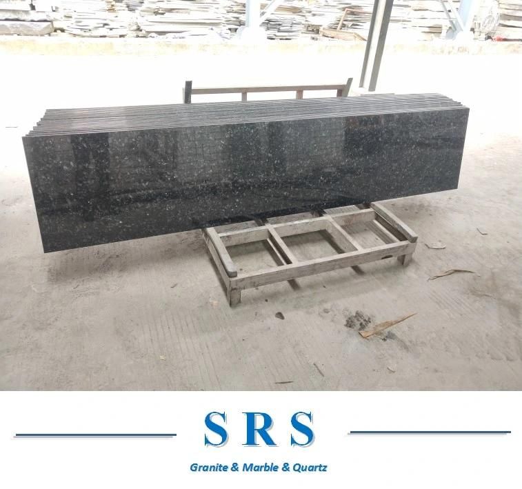Solid Surface Natural Stone Granite Blue Pearl Granite Countertop with Sraight Nose, Bullnose, Ease Edge