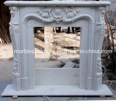 Simple Style Stone Sculpture Home Decoration Marble Fireplace (SYMF-032)